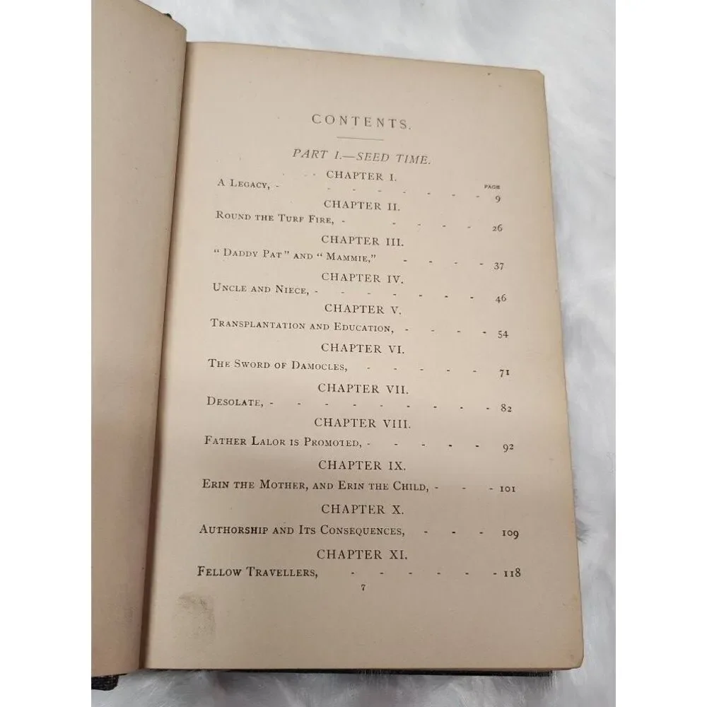Vintage 1898 Miss Erin hardcover book #A88